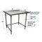 Bk Resources Stainless Steel Work Table Flat Top With Open Base 36"Wx30"D VTTOB-3630 - alternate 3